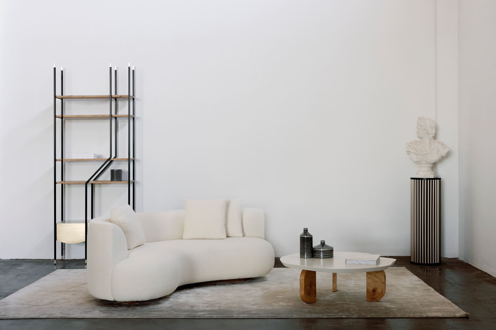 Изогнутый диван из ткани Greenapple Близнецы ARCH-00128236 - Вид №5