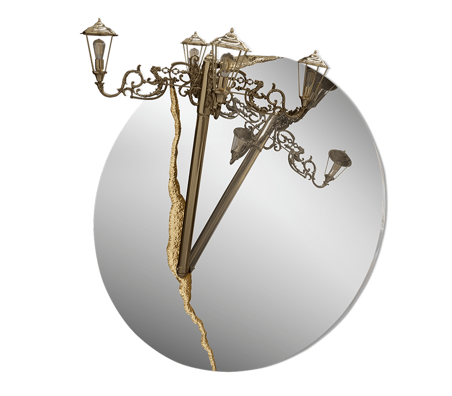 0-078 Люмьер круглое зеркало Boca Do Lobo  - Вид №5