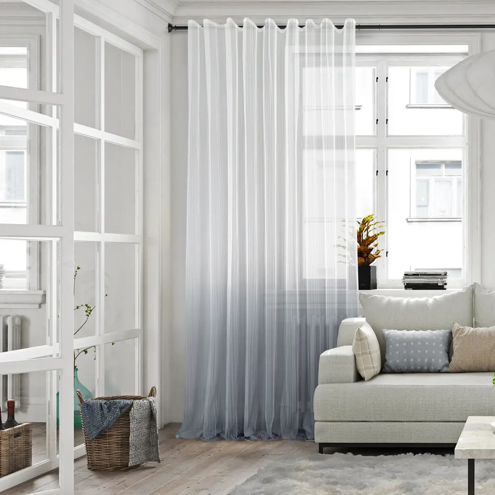 Тюль 1 м/п Plisse сетка 300 см цвет серо-голубой 85342217 STLM-2174331 AMAZONTEXTILE  - Вид №4