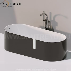 OVAL BICOLOR Ванна свободностоящая черная OV170.BC.9017