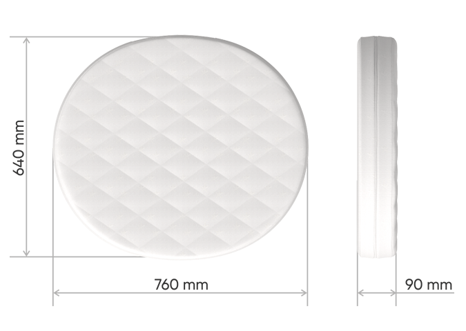 Матрас для колыбели 64х76 см белый Bed ELLIPSE ELLIPSE BED 257698 Белый Santreyd  - Вид №1