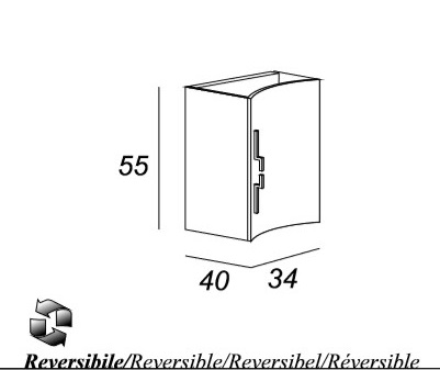 Мебель для ванной CEZARES STING 104 Rosso - Вид №2