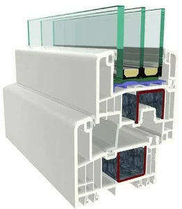 PIVA GROUP Раздвижное окно ПВХ с тройным остеклением