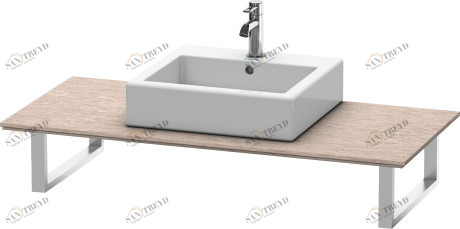 XL026C01111 Консоль для накладных раковин и встраиваемых умывальников, для угла слева X-Large #XL026C 550 мм Кашемировый дуб Duravit