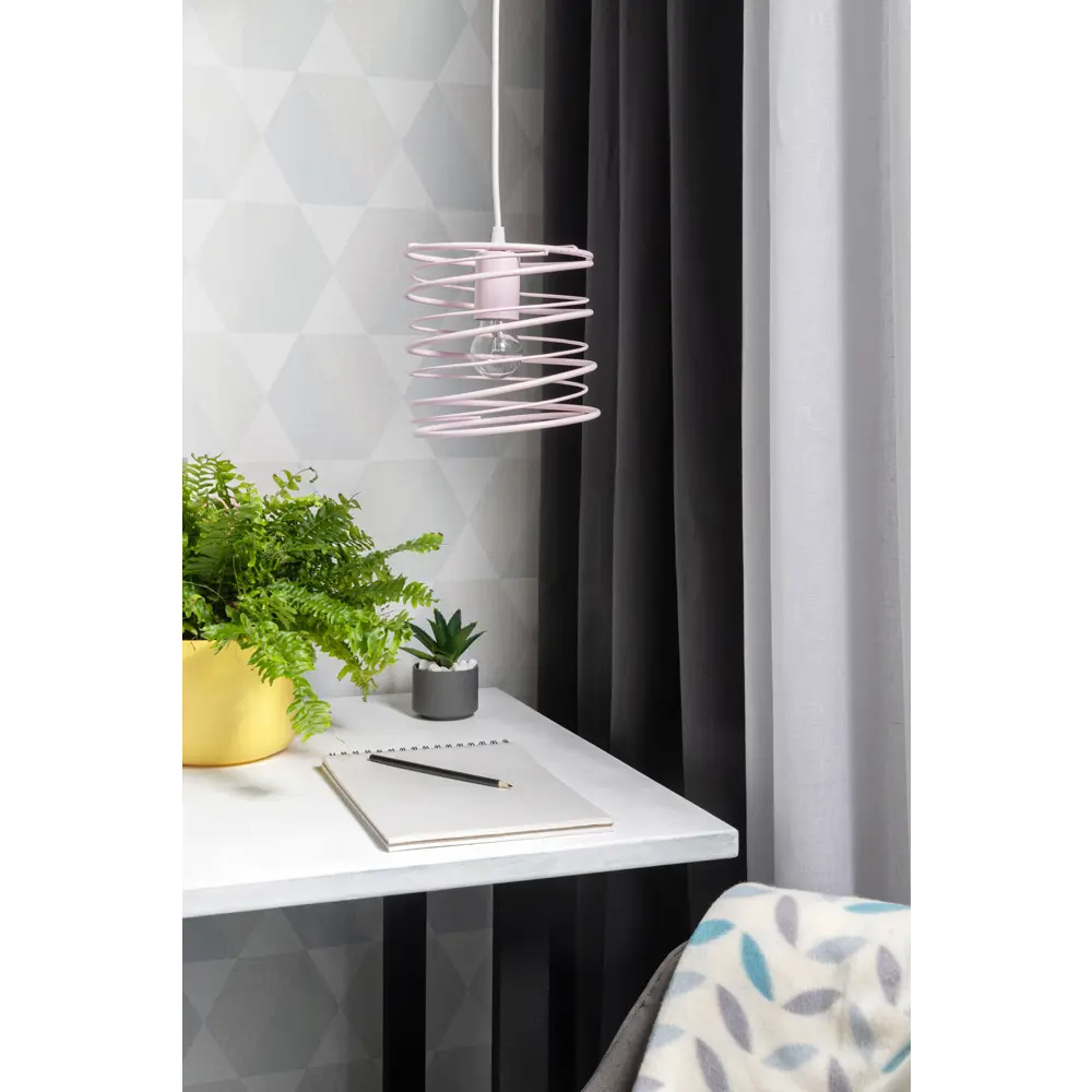 Подвесной светильник Vitaluce Торнадо 1 лампа 3м² Е27 цвет розовый STLM-2069662 - Вид №9