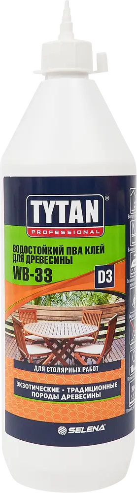 Влагостойкий клей Tytan Professional D3 для дерева 750 мл 85544550