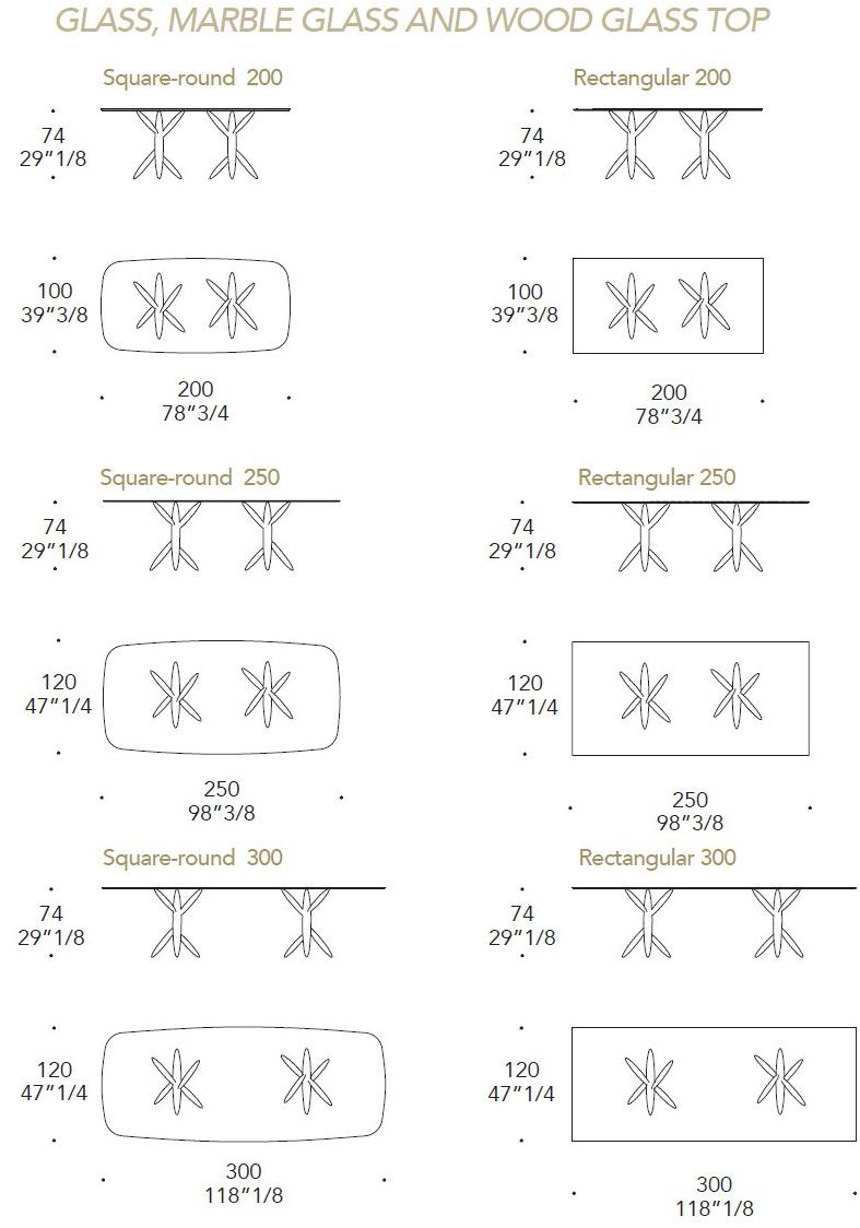 Reflex Прямоугольный обеденный стол из стекла sun-id-1398307 - Вид №2