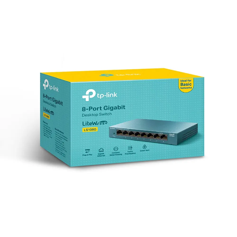 Коммутатор TP-Link LS108G 1000 Мбит/с TP LINK STLM-2045360 - Вид №5