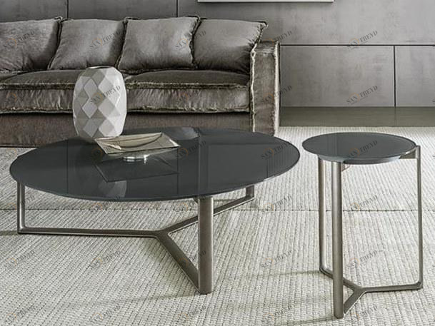 Casamilano Высокий стеклянный стол с металлической конструкцией Arne sun-id-1473353