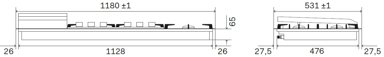Газовая плита из нержавеющей стали Ilve Professional Plus ARCH-00032423 - Вид №2