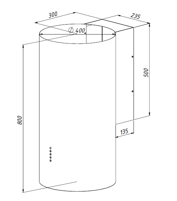 5370064 Вытяжка пристенная Akpo WK-10 Balmera WL черный STDN-0031416 - Вид №10