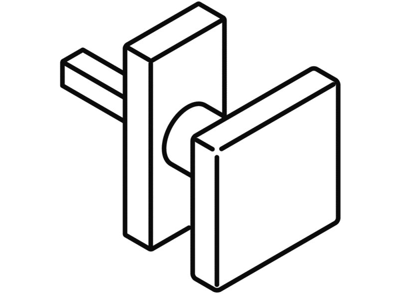 100XAH53.0B5 Ручка-штифт, фиксированная ручка, модель 105x HEWI Beschläge für Innentüren  - Вид №2