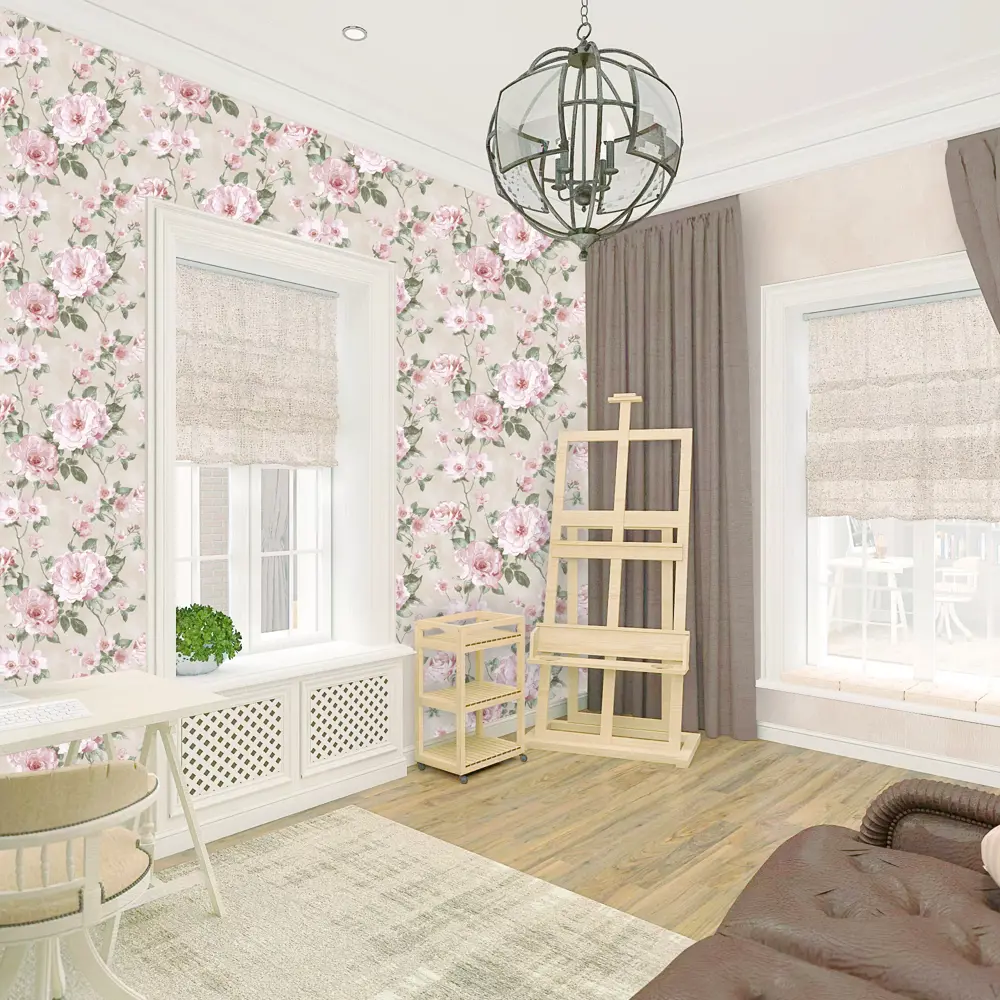 Обои бумажные Шиповник 0.53 м 4633 бежевые Santreyd STLM-2077389 - Вид №3