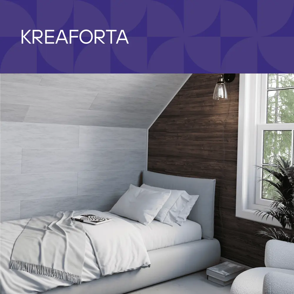 Панель ПВХ KREAFORTA Флоэма серый 1200x250x10 мм 1.2 м² (4 шт.) STLM-2130891 - Вид №1