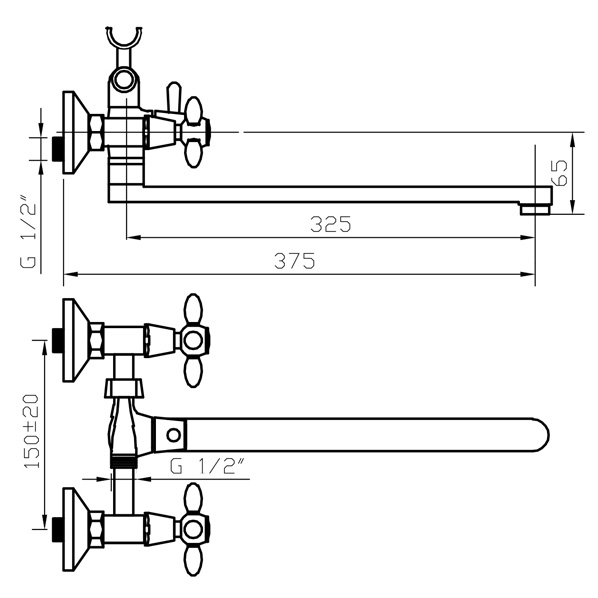 212 TURBO  Смеситель универсальный  ARGO kran 212turbo - Вид №1