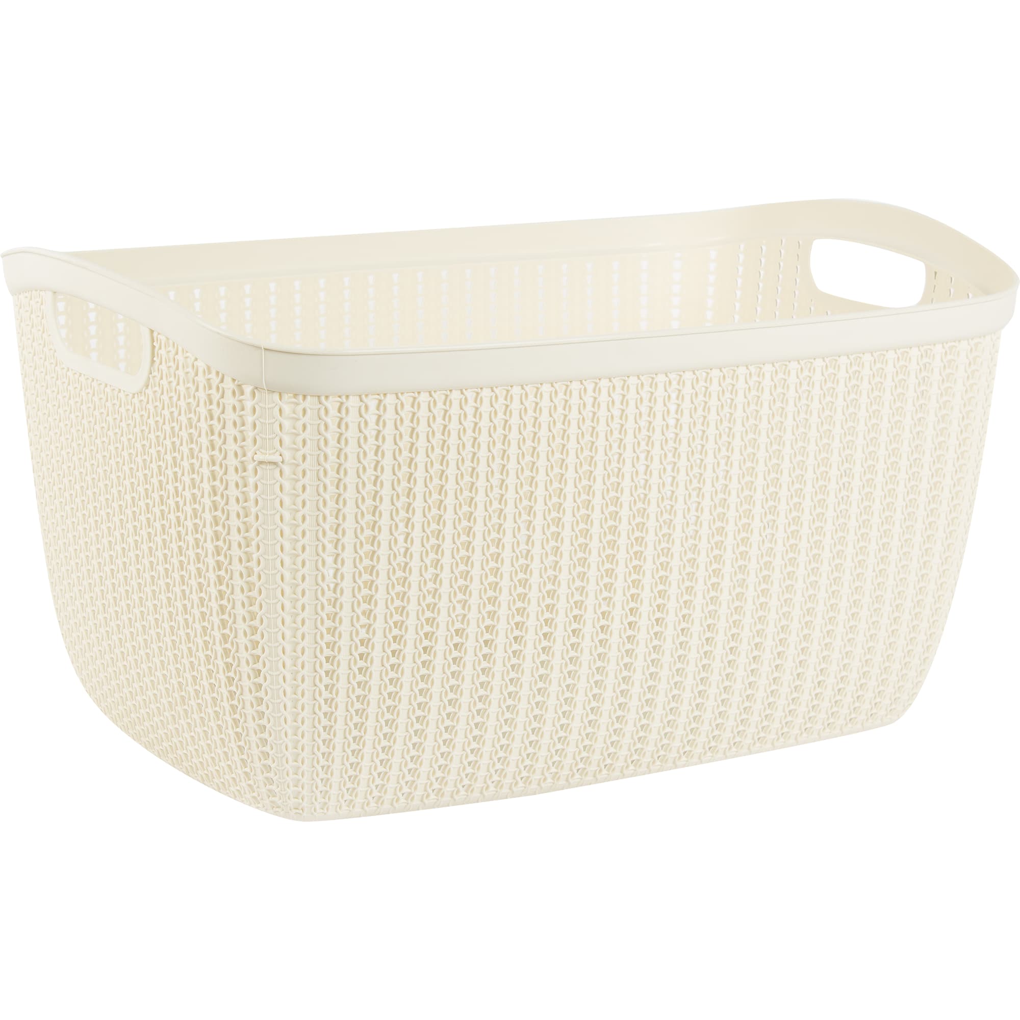 82291334 Корзина для белья 26 л цвет слоновая кость ВЯЗАНИЕ Santreyd 