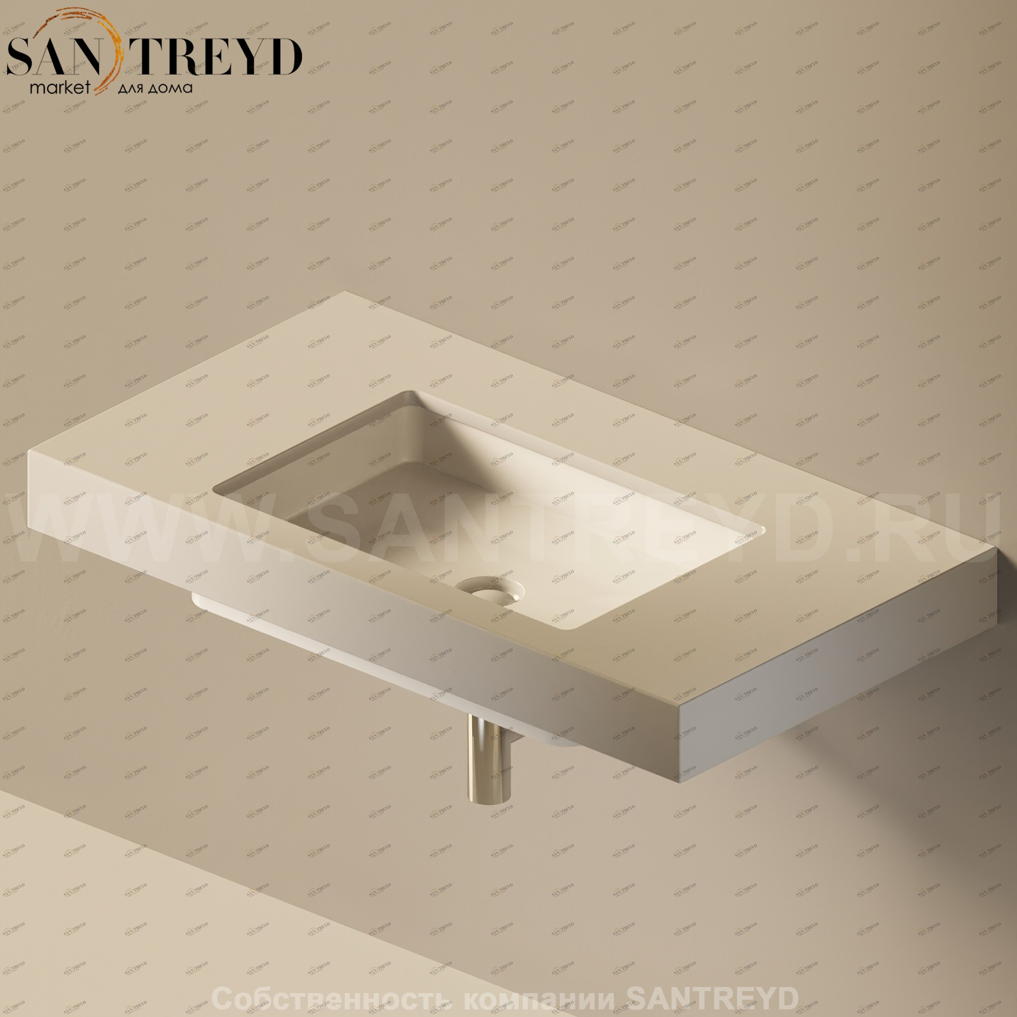 Flaminia FLYMAX Столешница с отверстием под раковину от 80 до 250 см серая FY40SP.7047 Ceramica Flaminia FY40SP7047