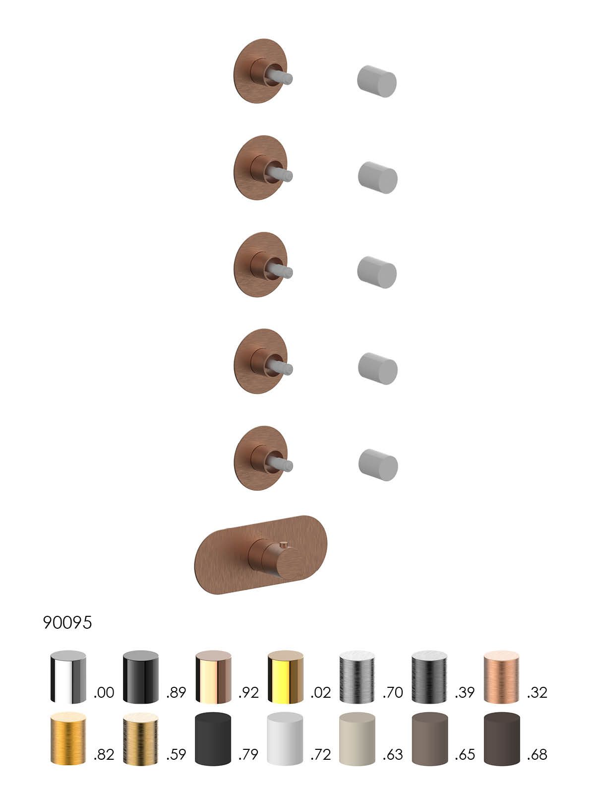 Термостатический смеситель для душа с 6 отверстиями Rubinetterie Frattini отдельная эстетика ARCH-00103351 - Вид №14