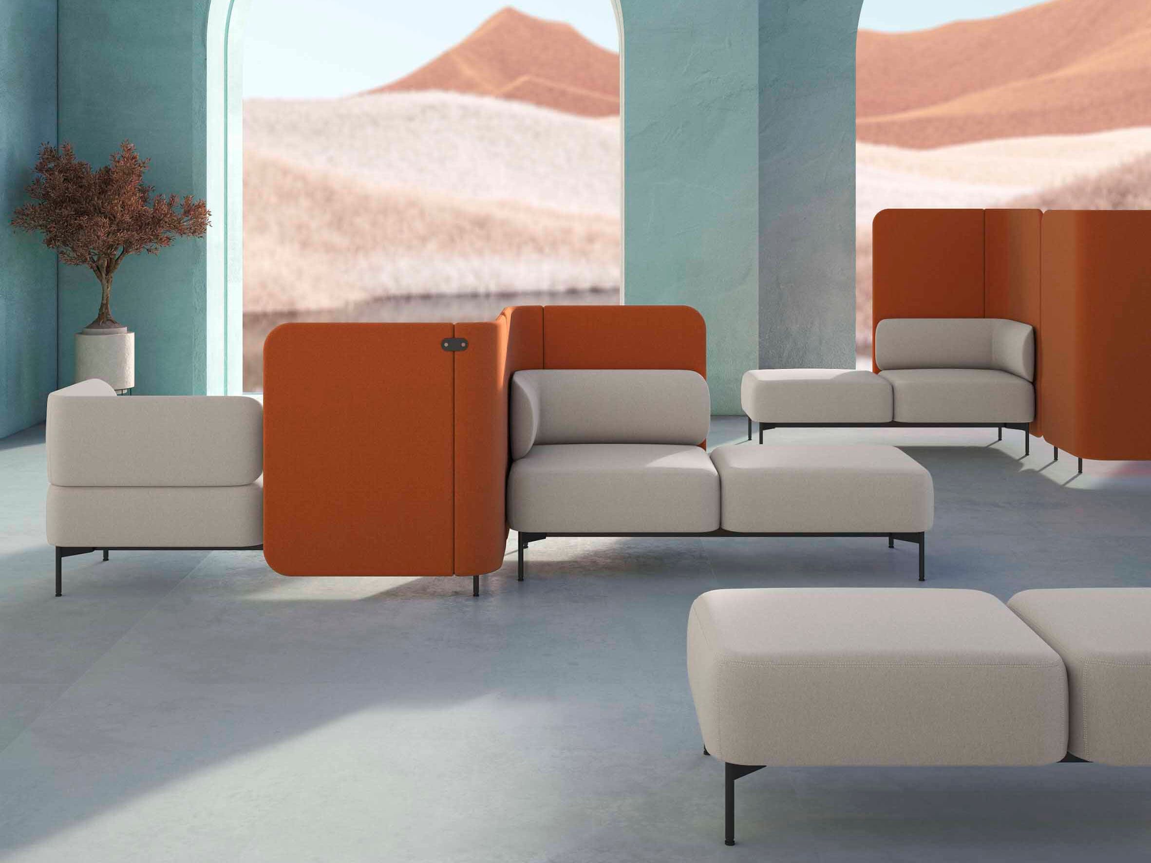 Модульная скамья из ткани SITLOSOPHY® Berirama ARCH-00033780 - Вид №5