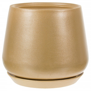 18877118 Горшок цветочный ø19 h22 см v5.5 л керамика золотой Скарлет