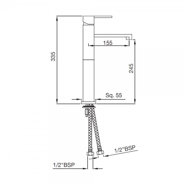 LEB-CHR-45009B Смеситель для раковины Artize Le Blanc Хром  - Вид №1