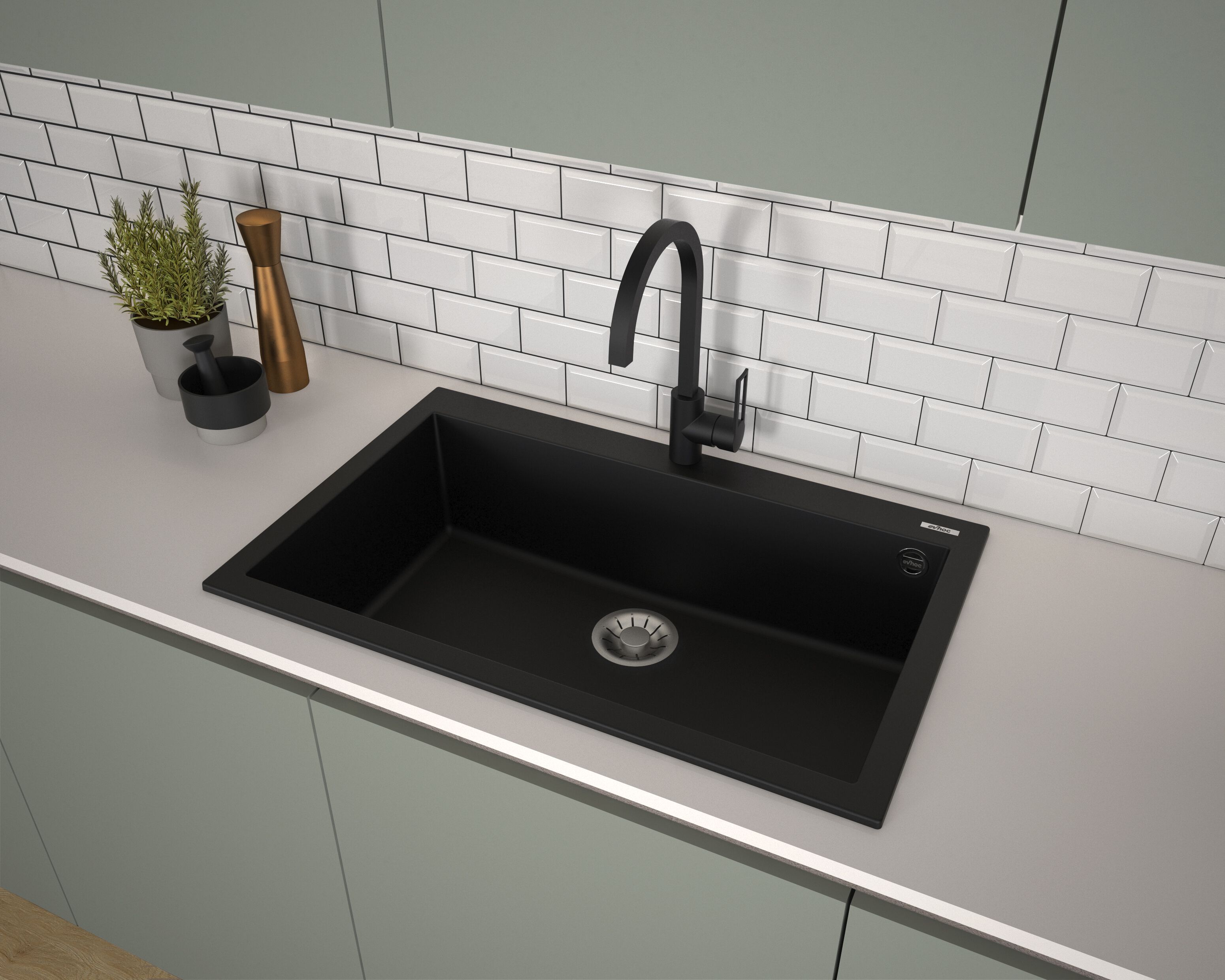 Встроенная раковина с одной чашей из Куарзита Evhoc Unicum ARCH-00102893 - Вид №4