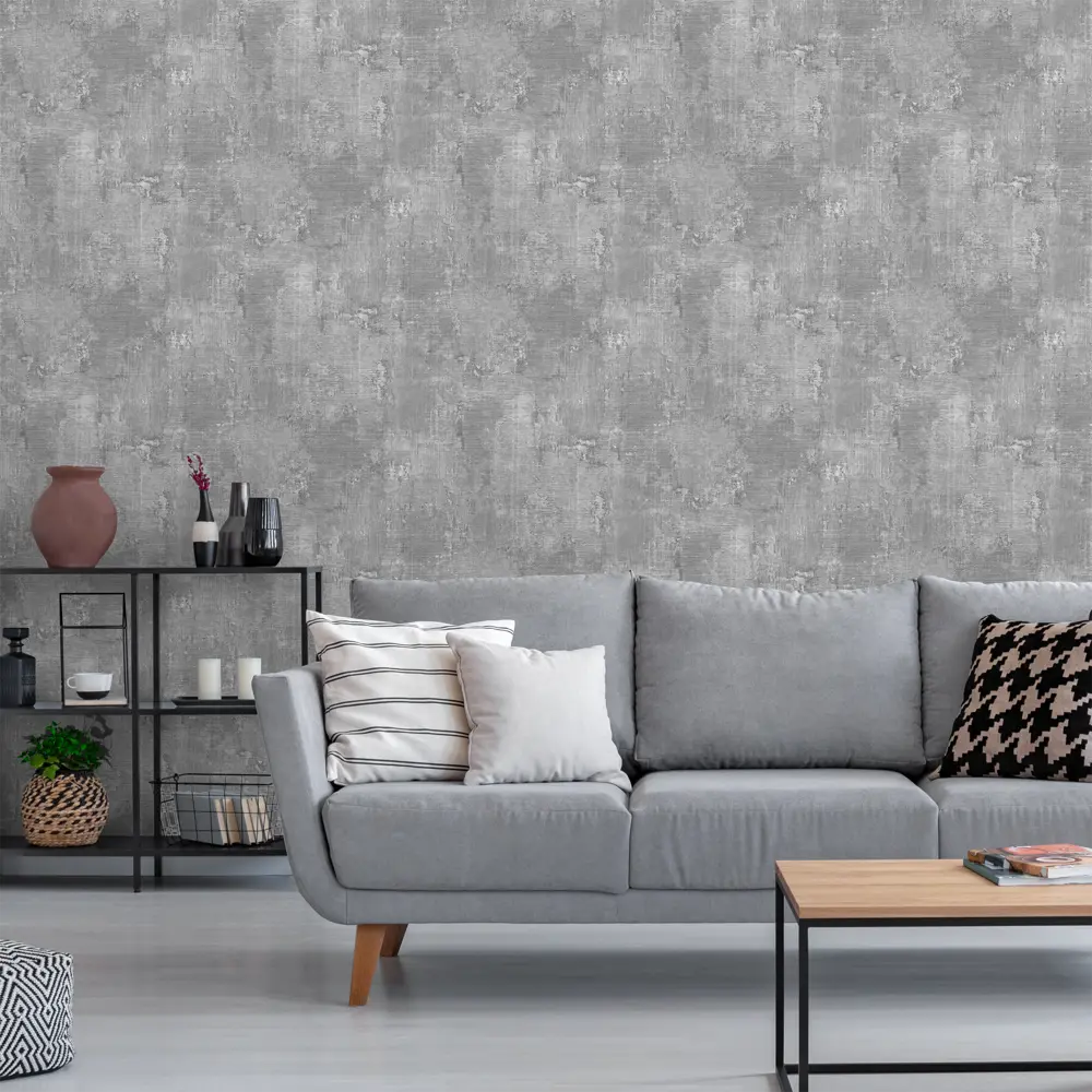 Обои флизелиновые Victoria Stenova Misha тёмно-серые 1.06 м VS281628 STLM-2174064 - Вид №2