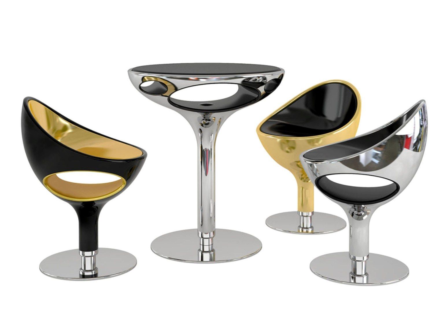 Высокий круглый стол из полиуретана Giovannetti кольцо ARCH-00068758 - Вид №1