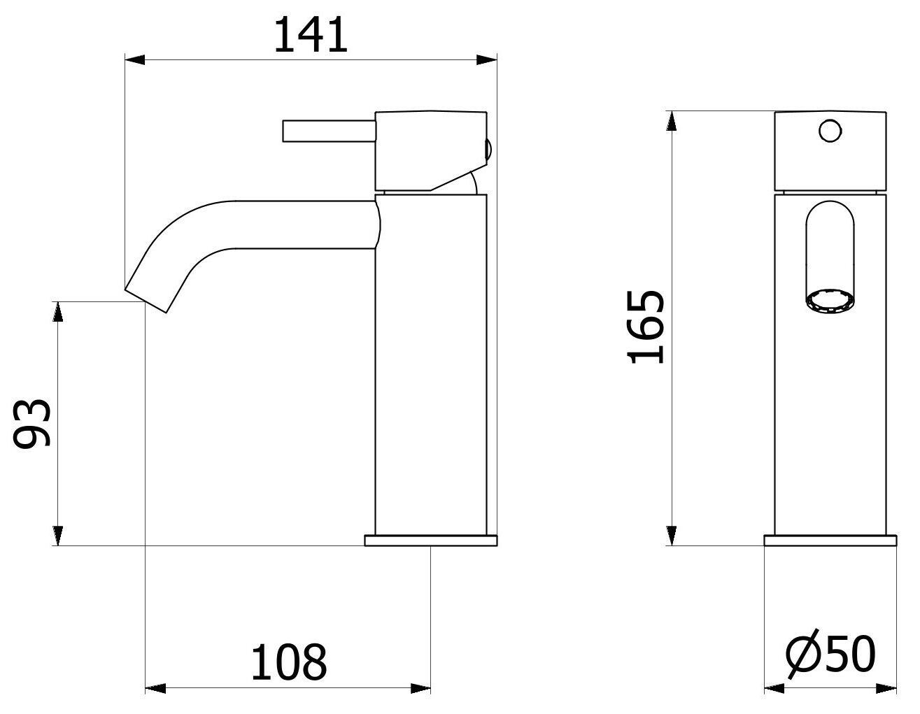 Однорычажный смеситель для раковины с автоматическим сливом IB цвет ARCH-00110095 - Вид №3