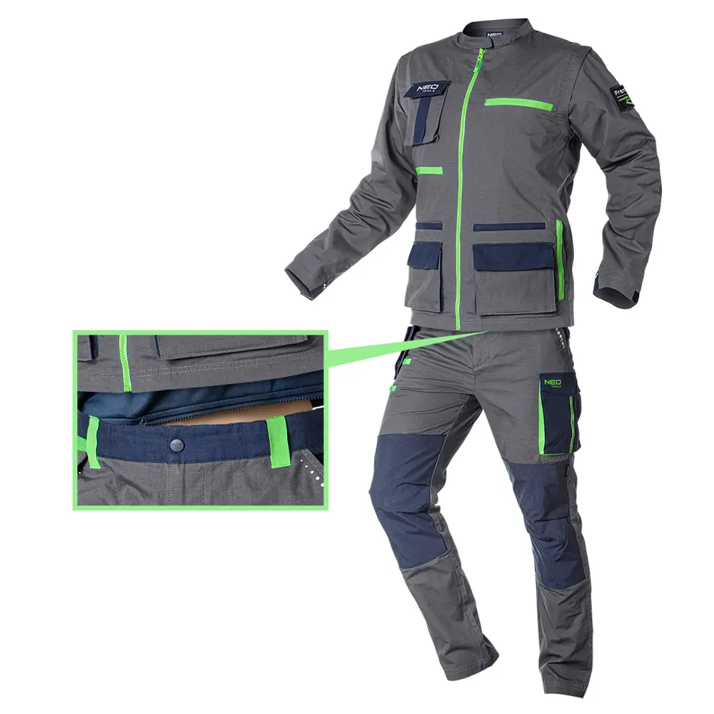 Брюки рабочие Neo Tools Premium серые/темно-синие/зеленые хлопок размер M рост 178-181 STLM-2000241 - Вид №10