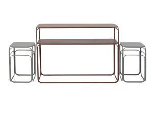 Консольный стол с 2 столами из стали с порошковым покрытием