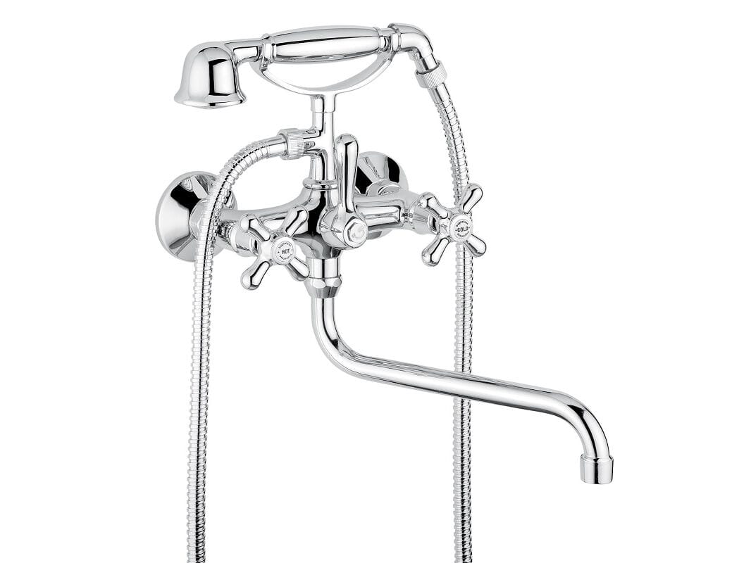 Хромированный латунный настенный смеситель для ванны Bugnatese Old ' 800 ARCH-00139672 - Вид №1