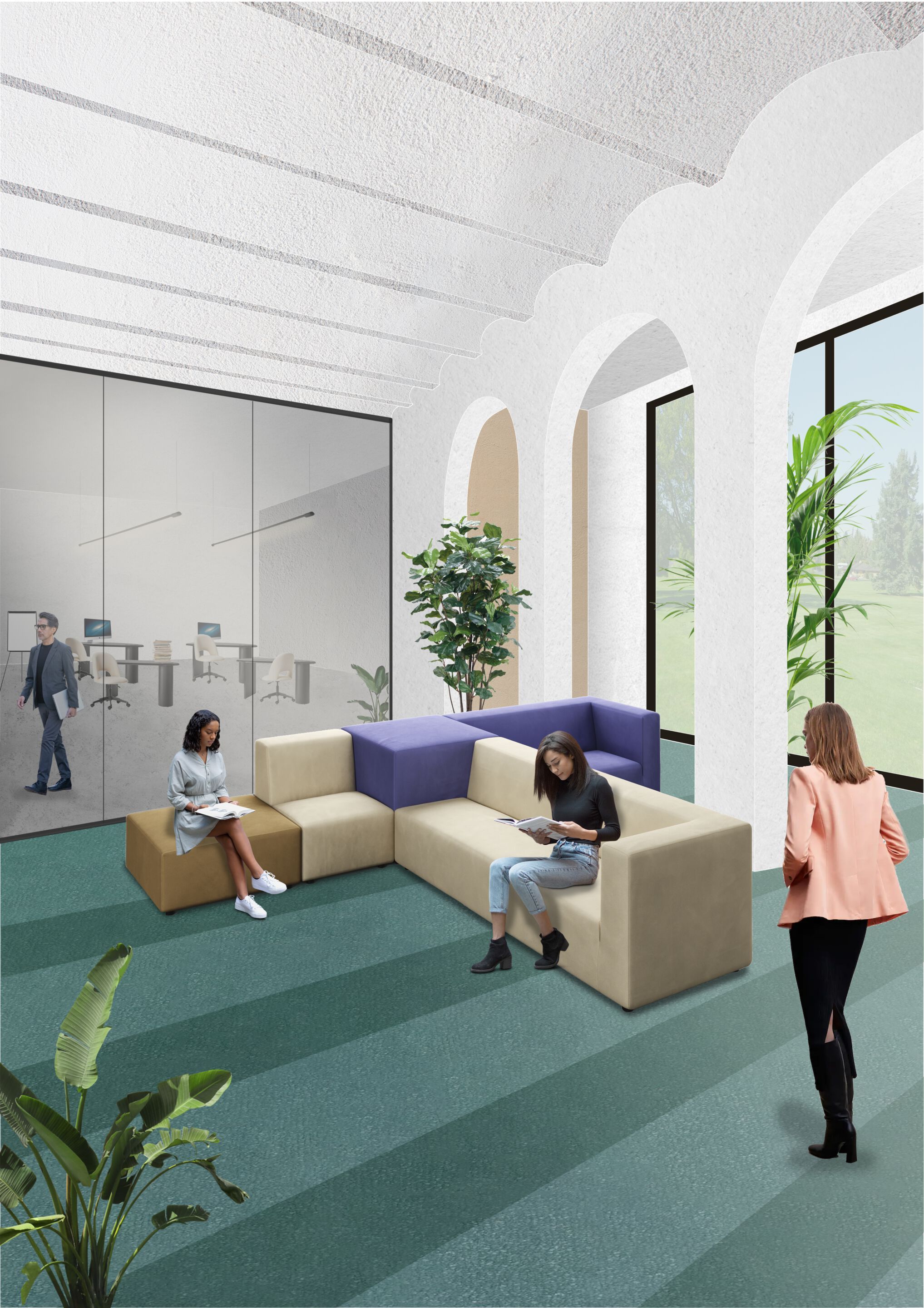 Прямоугольный пуф из ткани Adrenalina ARCH-00071209 - Вид №3