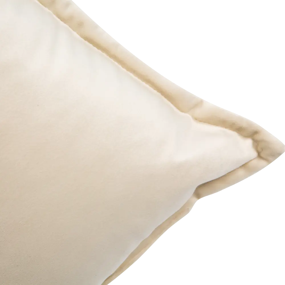 Подушка с пуговицей Бархат 43x43 см цвет кремовый LINEN WAY STLM-2091188 - Вид №2