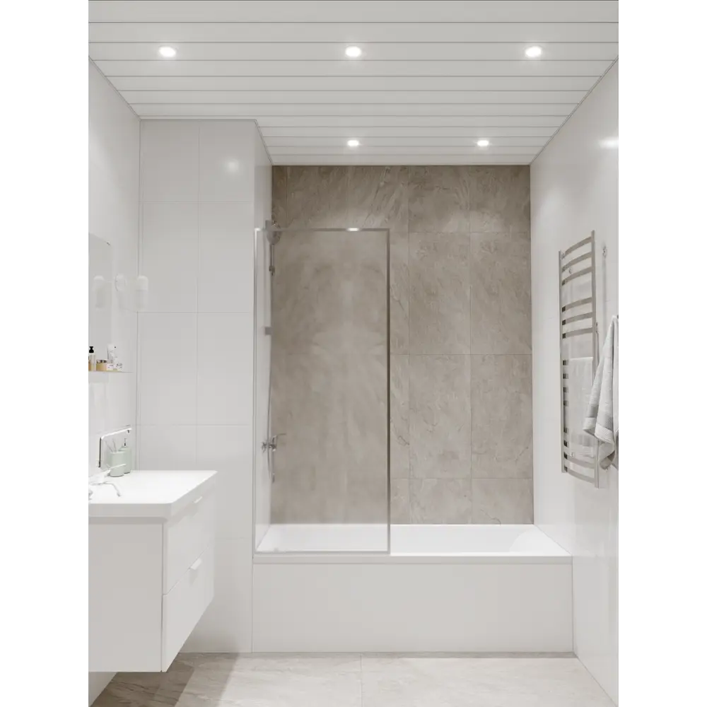 Набор реек 2x1 м цвет белый матовый, без раскладки БАРД STLM-2130271