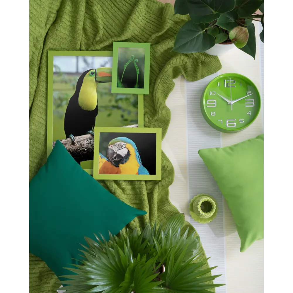 Часы настенные цвет зеленый диаметр 20 см Santreyd STLM-2035721 - Вид №4