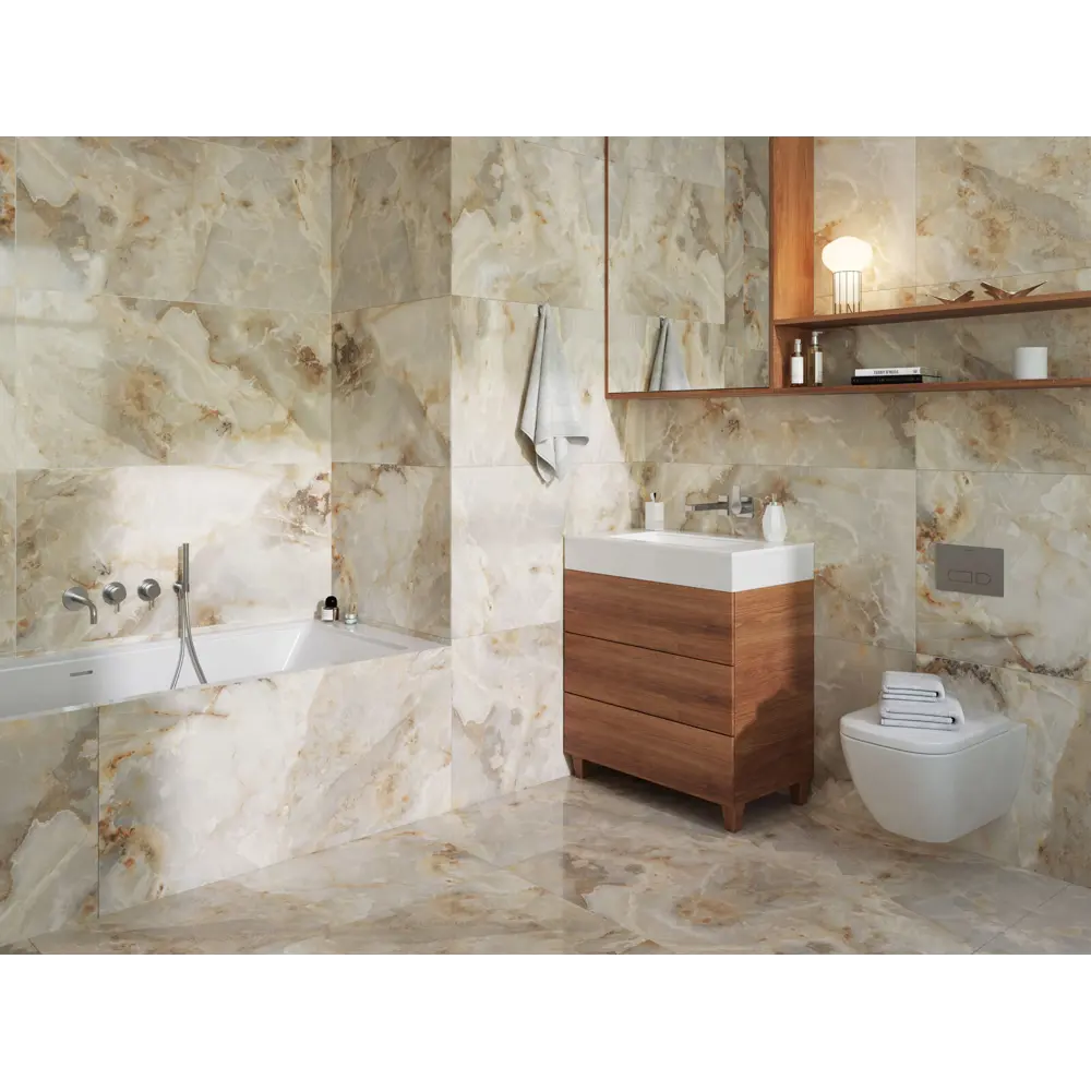 Керамогранит Incolor Miracle 60x120x0.8 см 1.44 м² полированный цвет желтый оникс STLM-2149571 - Вид №5