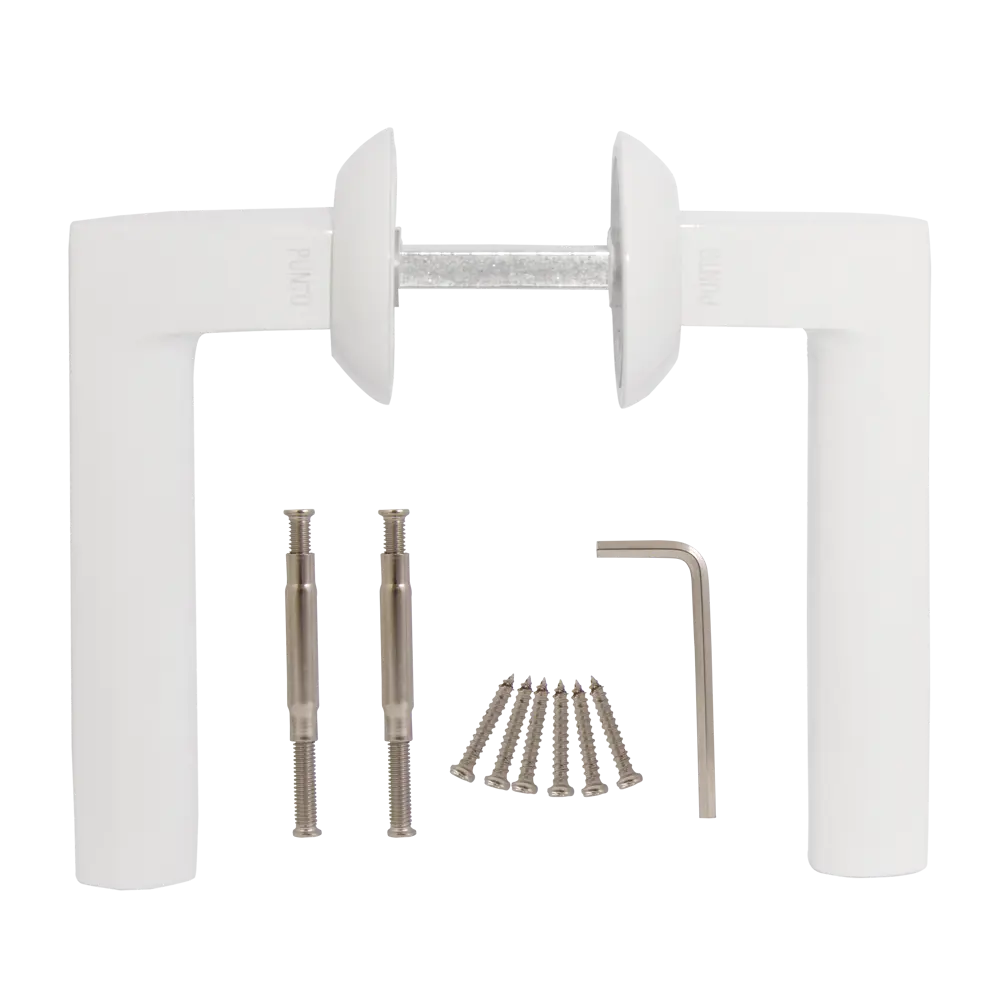 Дверные ручки Punto Blade TL/HD WH-19, без запирания, комплект, цвет белый STLM-2190008 - Вид №1