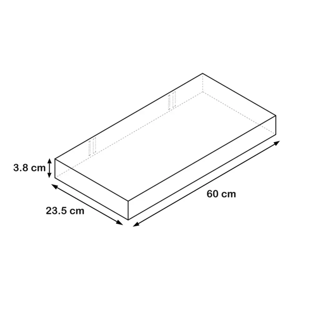 Полка мебельная прямая 60x23.5x3.8 см МДФ цвет красный SPACEO STLM-2082385 - Вид №4