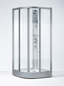 636585 IFO Душевая кабина круглая из цельного кварца SKR NS, Front SKR NS 900 x 900