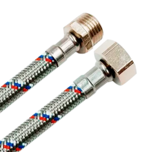 РОСТЕРМ - Гибкая подводка для воды 1/2" 50 см с оплеткой из нержавеющей стали 89409386