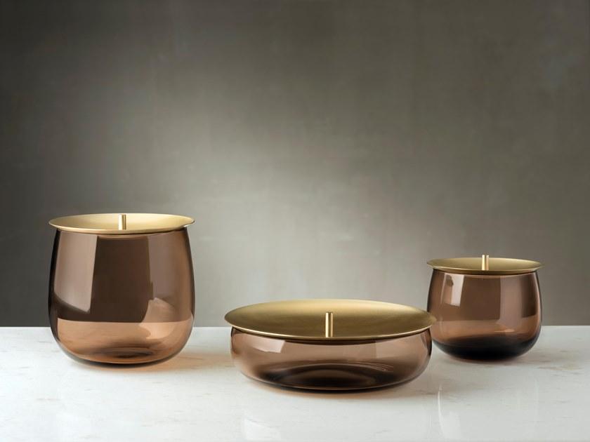 Хрустальный контейнер с латунной крышкой Beret Santreyd sun-id-1482285 - Вид №4