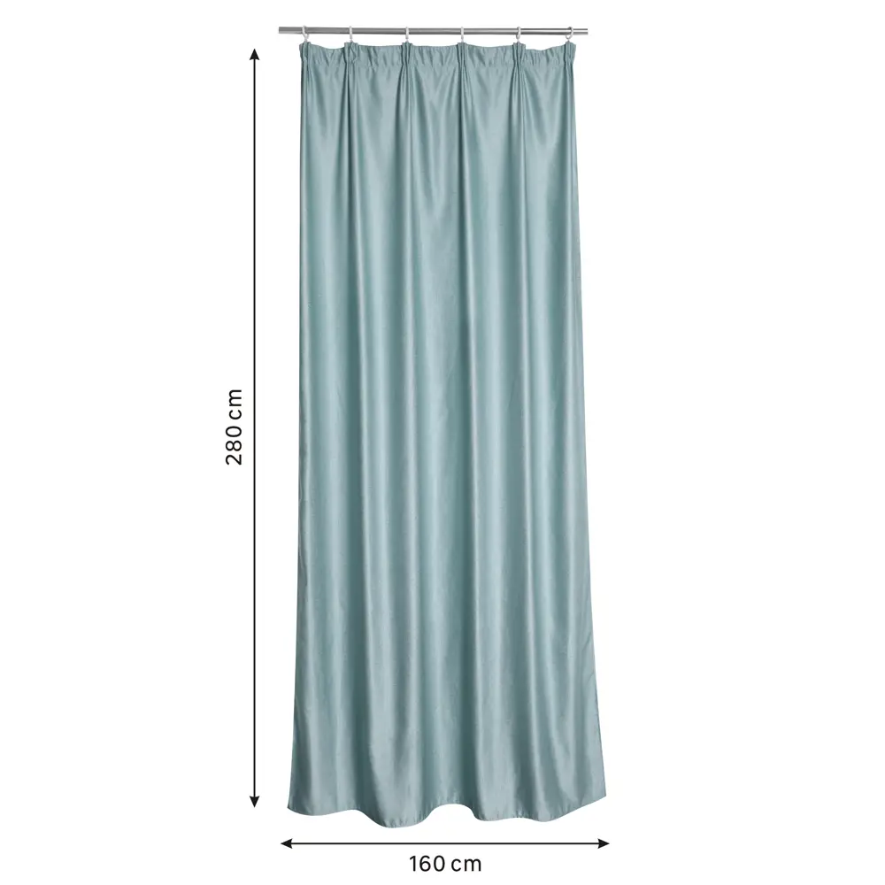 Штора на ленте Inspire Olmo 160x280 см цвет голубой 88311136 STLM-2175822  - Вид №1