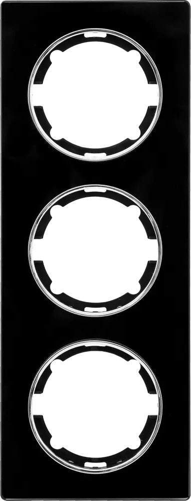 ONEKEYELECTRO Florence - тройная стеклянная рамка для розеток черного цвета 82838548