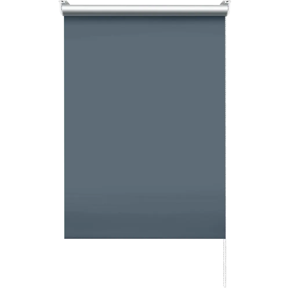 Штора рулонная блэкаут Эскар 55x160 см серо-синяя Denim1 BLACKOUT STLM-2021082
