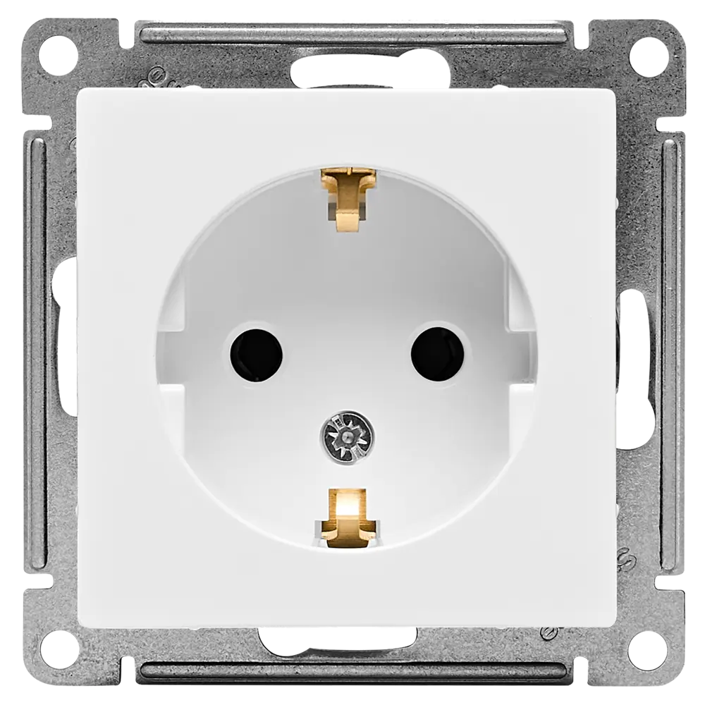 Розетка встраиваемая Schneider Electric Atlas Design ATN000143 с заземлением цвет белый 82454967 STLM-2200427 SYSTEME ELECTRIC AtlasDesign