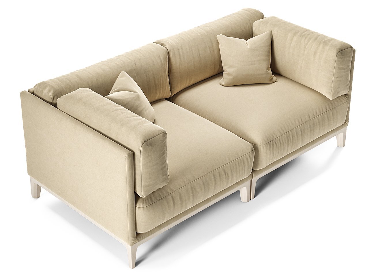 Диван Case прямой бежевый велюр THE IDEA ДИЗАЙНЕРСКИЕ 210517 Бежевый  - Вид №1