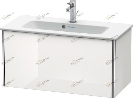XS406608585 Тумбочка подвесная компакт XSquare #XS4066 810 x 388 мм Белый глянцевый лак Duravit