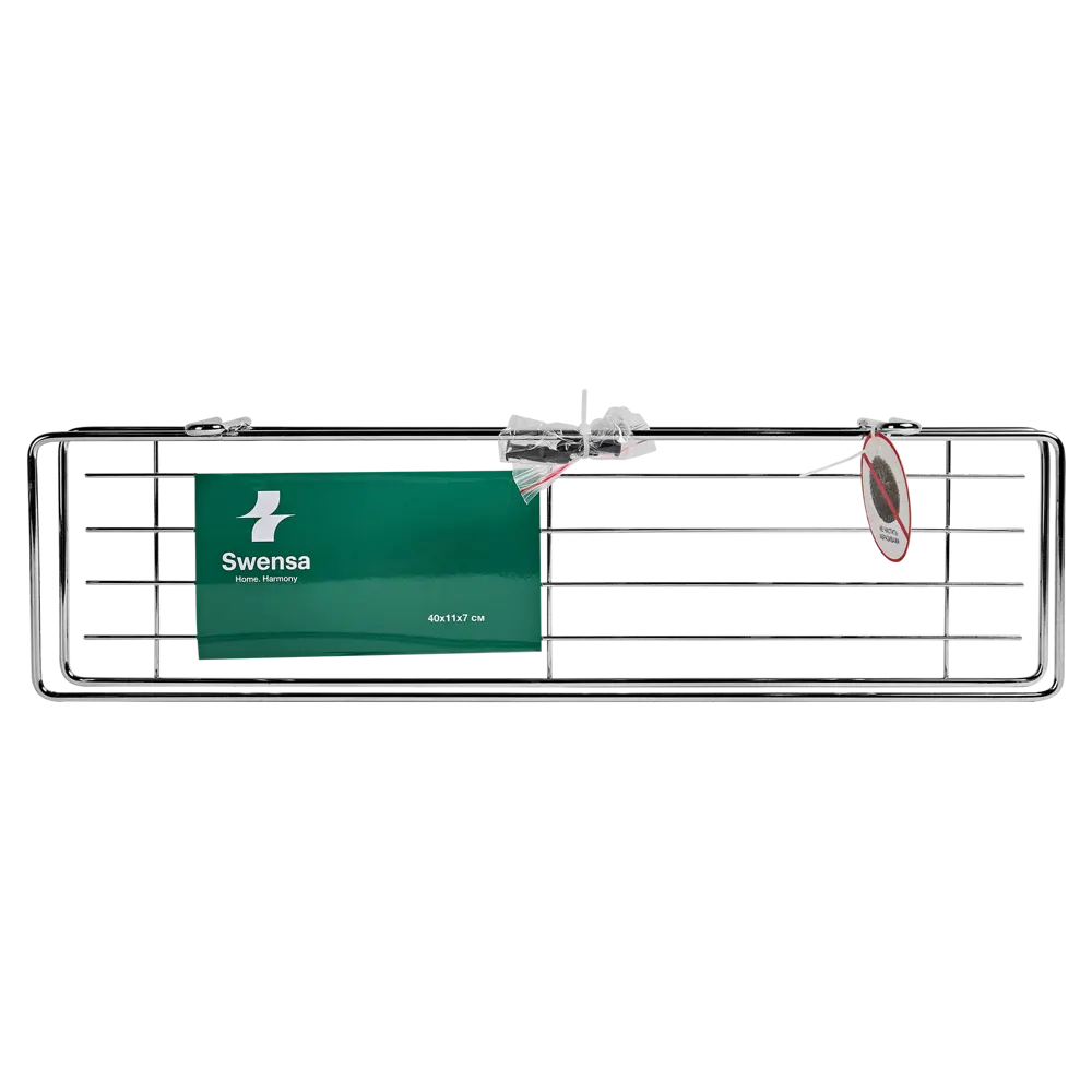 Полка для ванной Swensa Флэт 40x7 см металл цвет хром STLM-2194646 - Вид №6