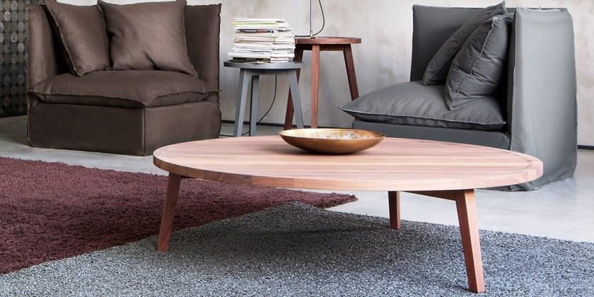 Gervasoni Низкий круглый деревянный журнальный столик Gray sun-id-1424264 - Вид №5